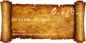Ortlieb Édua névjegykártya