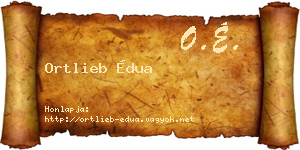 Ortlieb Édua névjegykártya